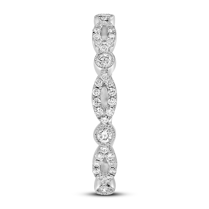 Diamond Wedding Band 3/8 ct tw Round-cut 14K White Gold