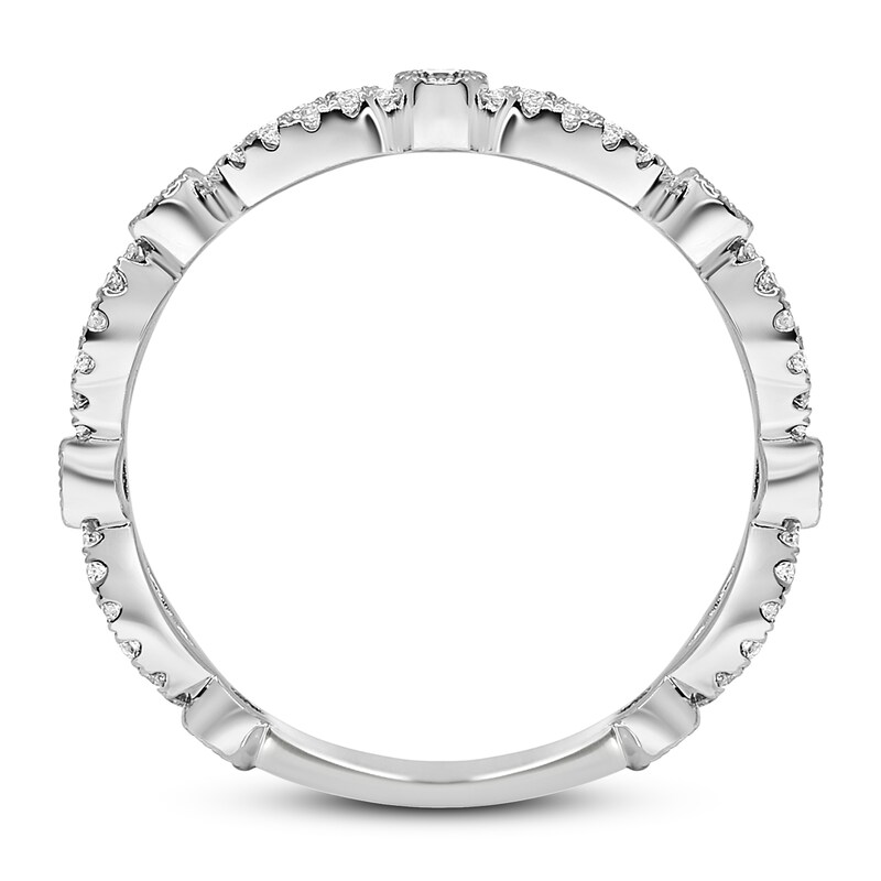 Diamond Wedding Band 3/8 ct tw Round-cut 14K White Gold