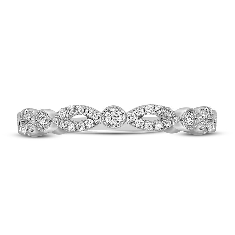 Diamond Wedding Band 3/8 ct tw Round-cut 14K White Gold