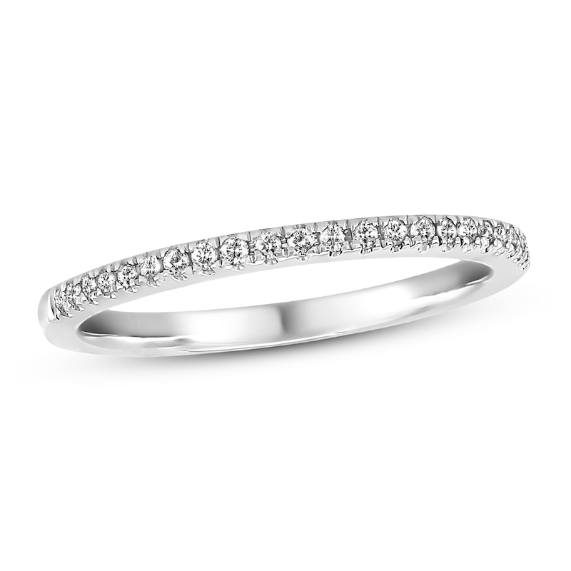 Diamond Wedding Band 1/8 ct tw Round-cut 14K White Gold