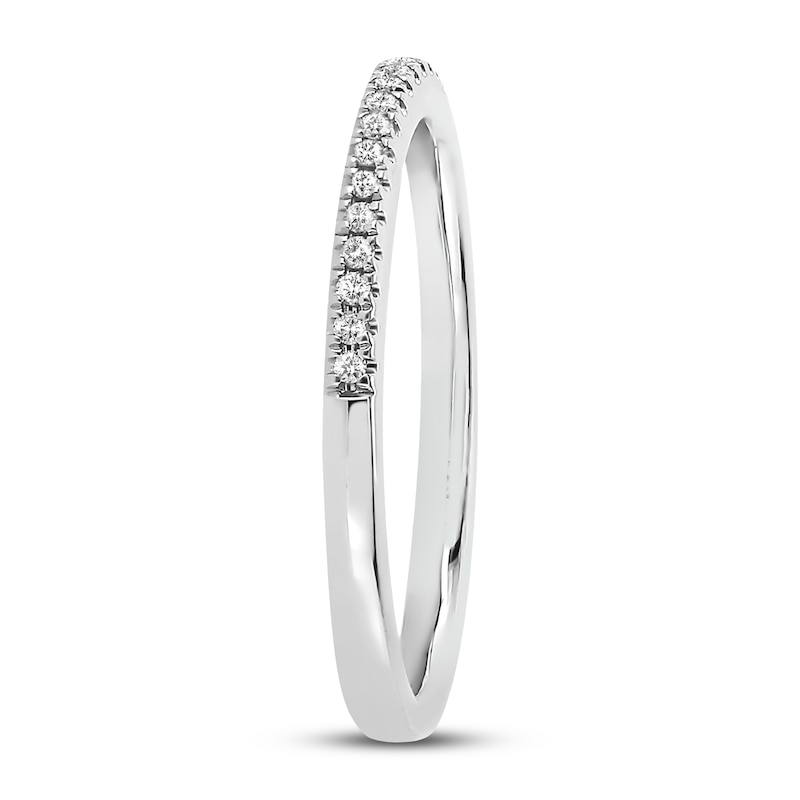 Diamond Wedding Band 1/8 ct tw Round-cut 14K White Gold