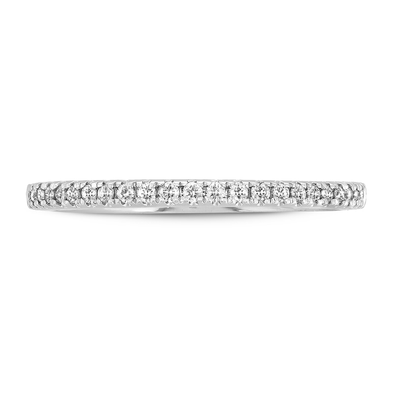Main Image 3 of Now + Forever Diamond Wedding Band 1/8 ct tw Round-cut 14K White Gold