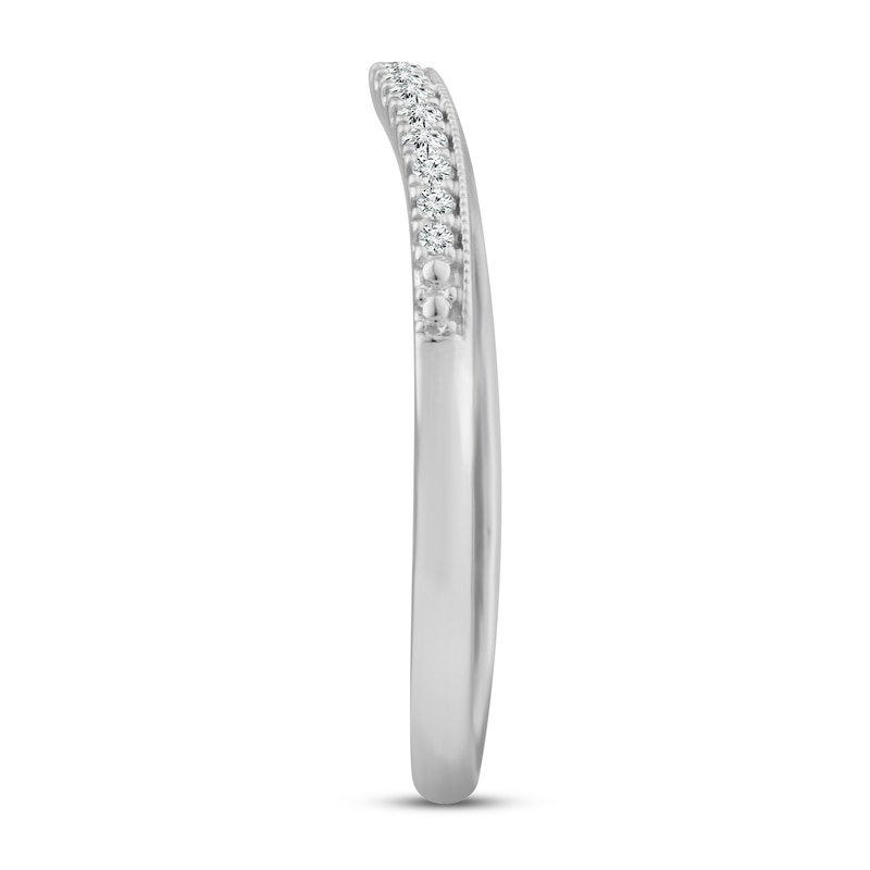 Main Image 2 of Now + Forever Diamond Wedding Band 1/10 ct tw Round-cut 10K White Gold