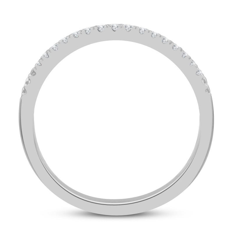 Main Image 3 of Now + Forever Diamond Wedding Band 1/10 ct tw Round-cut 10K White Gold