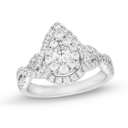 Now + Forever Diamond Engagement Ring 1 ct tw Round-cut 14K White Gold
