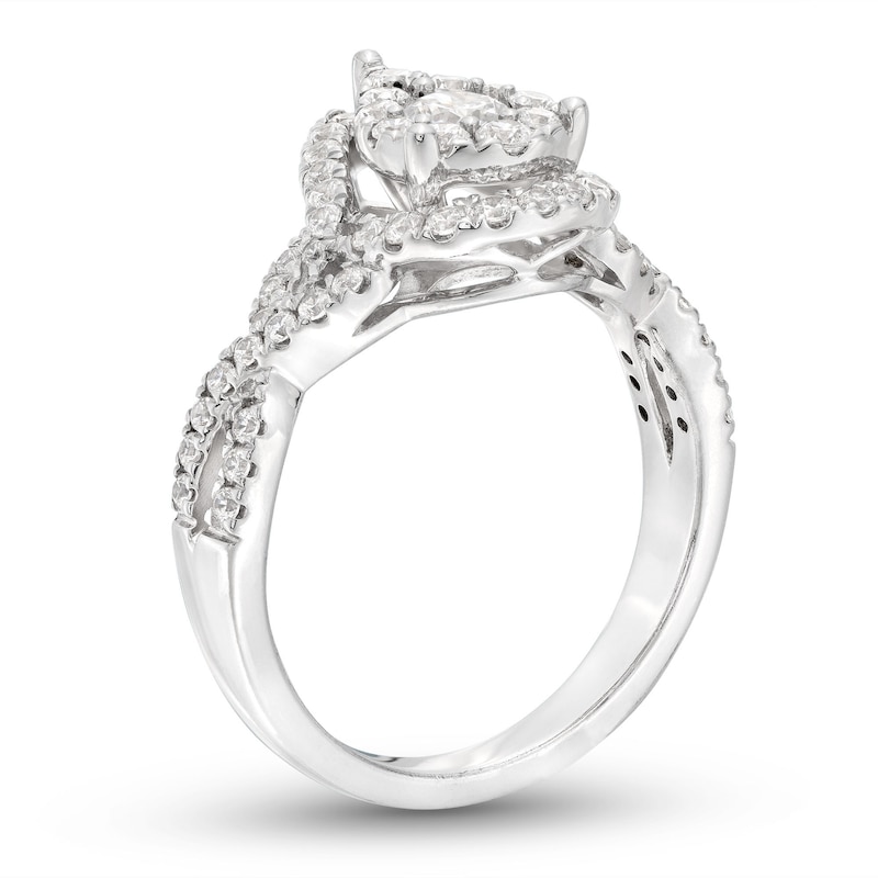 Diamond Engagement Ring 1 ct tw Round-cut 14K White Gold