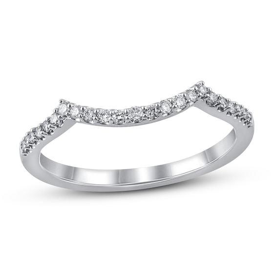 Now + Forever Diamond Wedding Band 1/6 ct tw Round-cut 10K White Gold