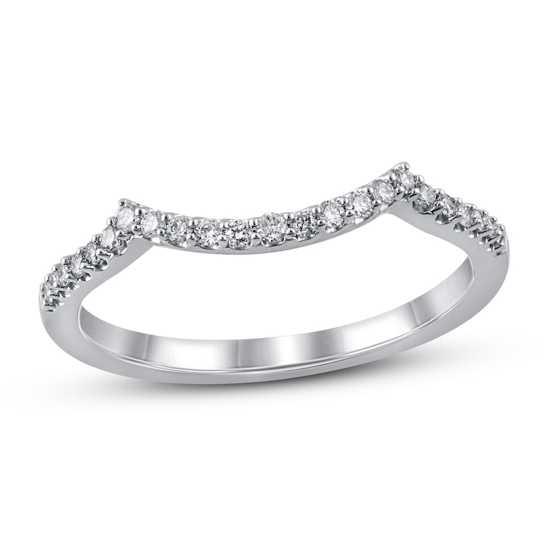 Main Image 1 of Now + Forever Diamond Wedding Band 1/6 ct tw Round-cut 10K White Gold