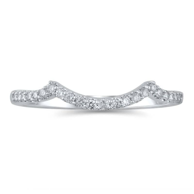 Main Image 3 of Now + Forever Diamond Wedding Band 1/6 ct tw Round-cut 10K White Gold