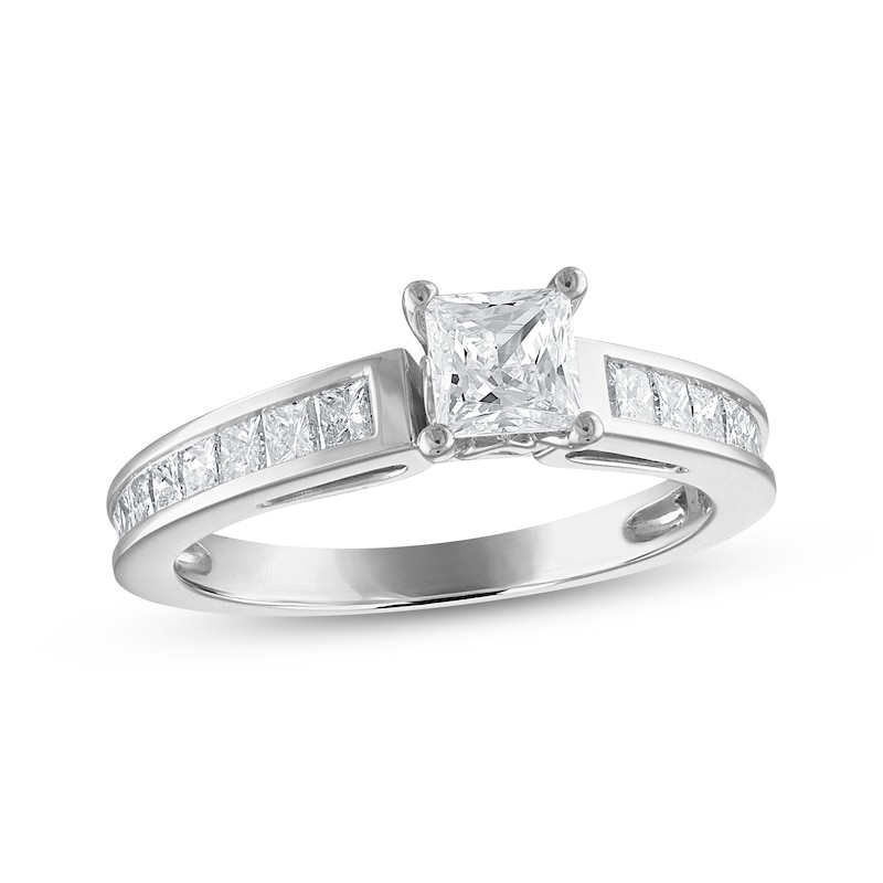 Diamond Engagement Ring 1-1/4 ct tw Princess-cut 14K White Gold | Kay