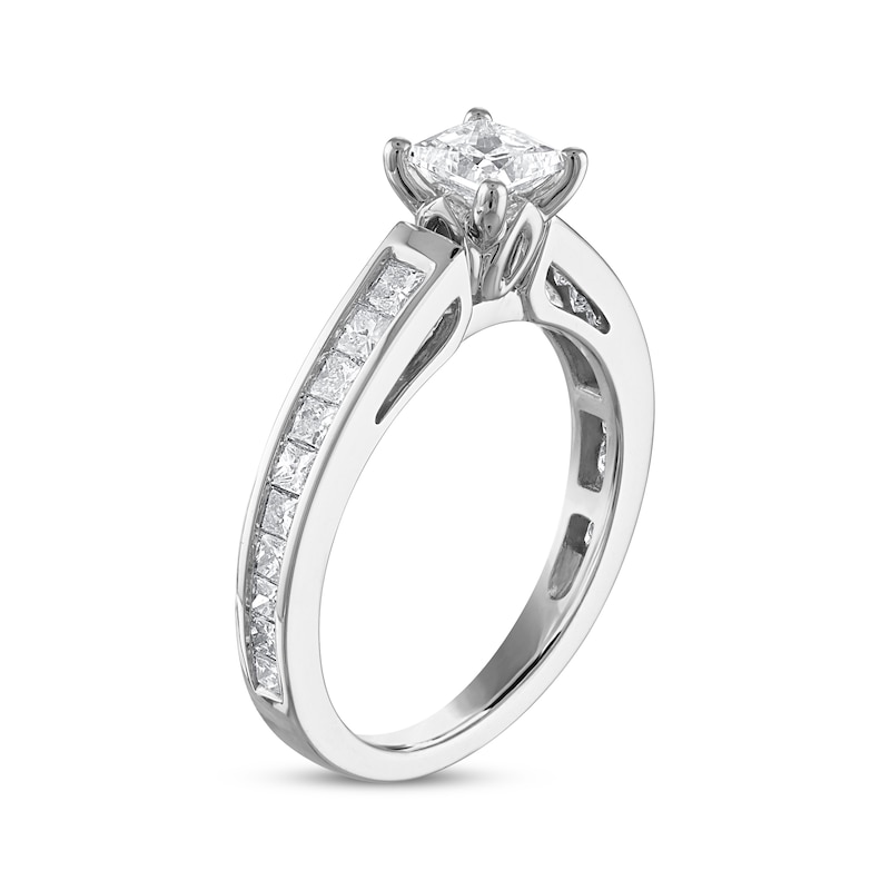 Diamond Engagement Ring 1-1/4 ct tw Princess-cut 14K White Gold