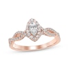 Thumbnail Image 0 of Diamond Engagement Ring 3/4 ct tw Marquise/Round 14K Rose Gold