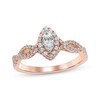 Thumbnail Image 0 of Diamond Engagement Ring 3/4 ct tw Marquise/Round 14K Rose Gold