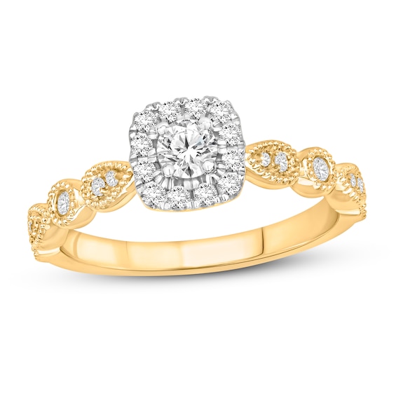 Diamond Engagement Ring 1/2 ct tw Round-cut 10K Two-Tone Gold | Kay