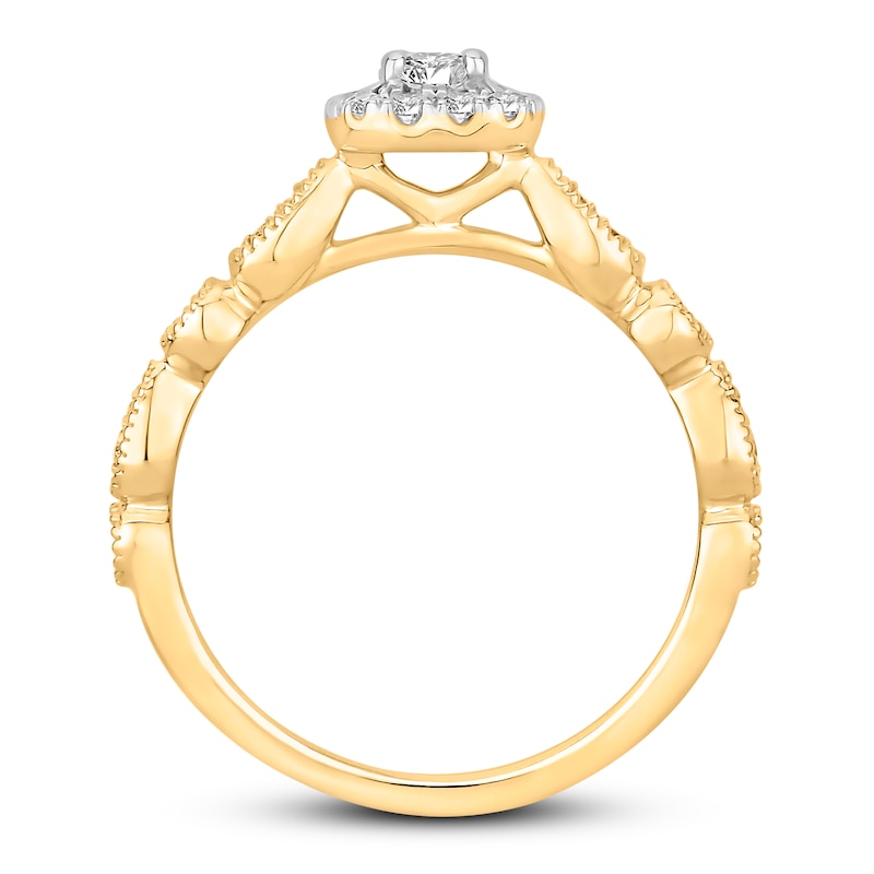 Diamond Engagement Ring 1/2 ct tw Round-cut 10K Two-Tone Gold