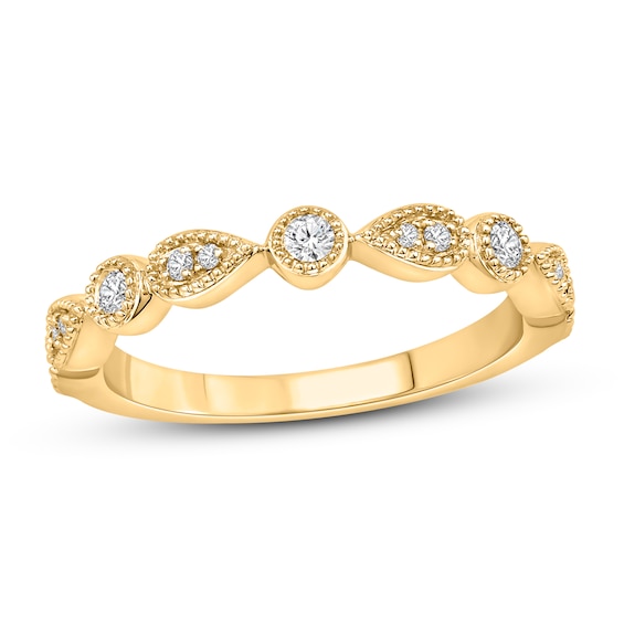 Diamond Wedding Band 1/6 ct tw Round-cut 10K Yellow Gold | Kay