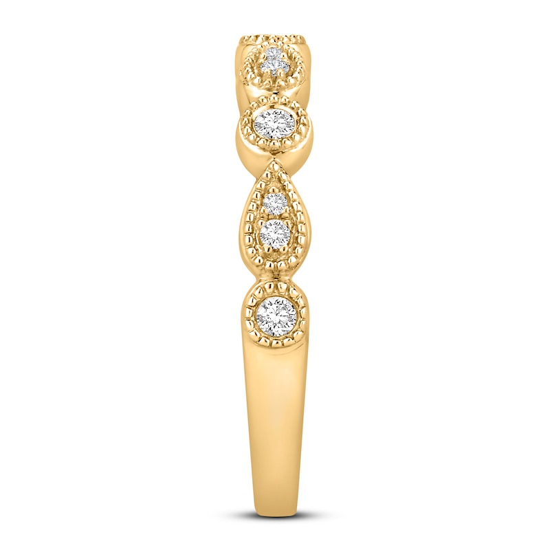 Main Image 2 of Now + Forever Diamond Wedding Band 1/6 ct tw Round-cut 10K Yellow Gold
