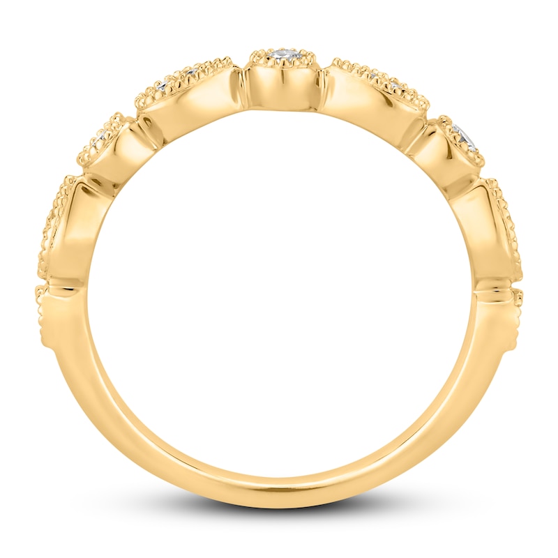 Main Image 3 of Now + Forever Diamond Wedding Band 1/6 ct tw Round-cut 10K Yellow Gold
