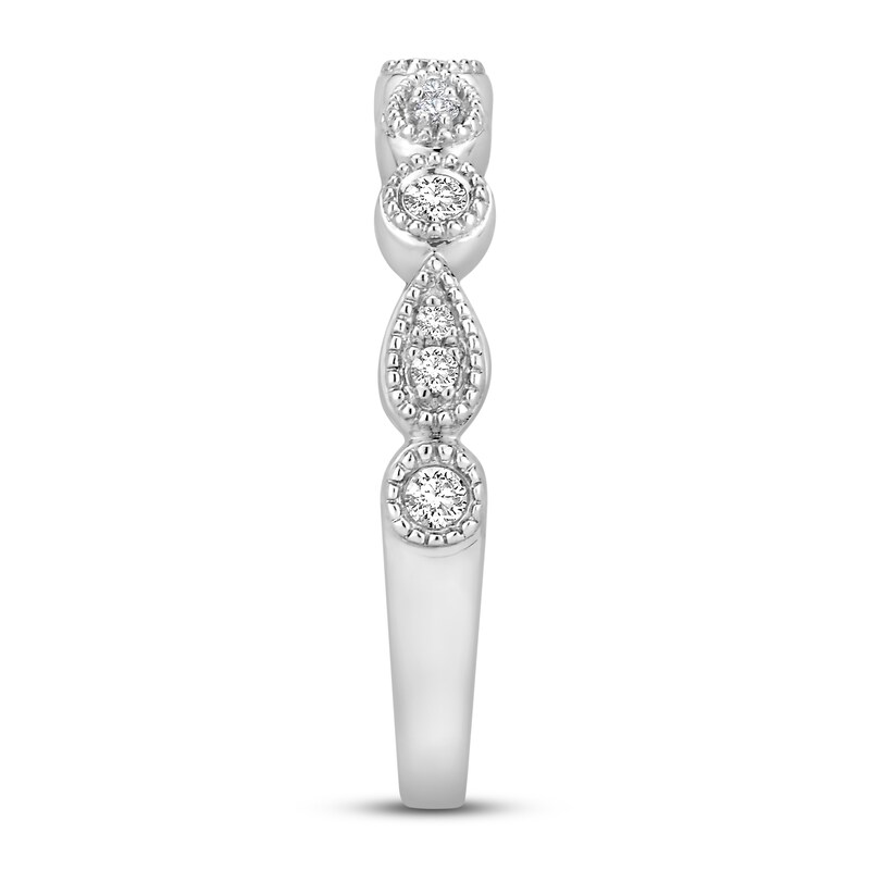 Main Image 2 of Now + Forever Diamond Wedding Band 1/6 ct tw Round-cut 10K White Gold