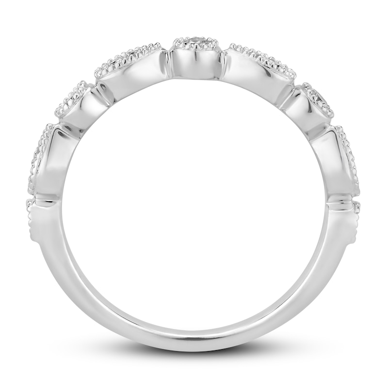 Main Image 3 of Now + Forever Diamond Wedding Band 1/6 ct tw Round-cut 10K White Gold