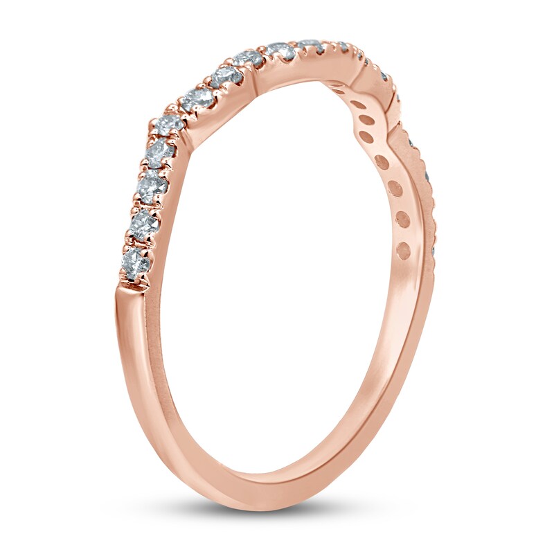 Diamond Wedding Band 1/4 ct tw Round-cut 14K Rose Gold
