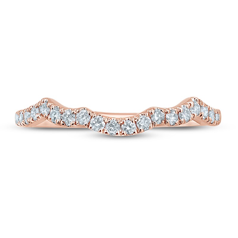 Diamond Wedding Band 1/4 ct tw Round-cut 14K Rose Gold