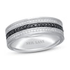 Thumbnail Image 1 of Neil Lane Men’s Black & White Diamond Wedding Band 1/2 ct tw 14K White Gold