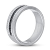 Thumbnail Image 2 of Neil Lane Men’s Black & White Diamond Wedding Band 1/2 ct tw 14K White Gold