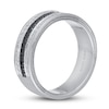 Thumbnail Image 1 of Neil Lane Men’s Black & White Diamond Wedding Band 1/2 ct tw 14K White Gold