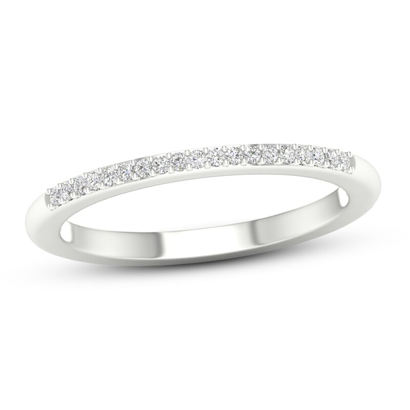 Diamond Wedding Band 1/15 ct tw Round-cut 10K White Gold