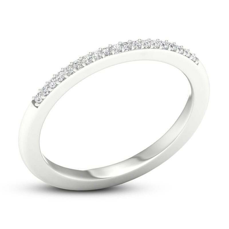 Diamond Wedding Band 1/15 ct tw Round-cut 10K White Gold