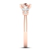 Thumbnail Image 2 of Diamond & Morganite Engagement Ring 1/6 ct tw Oval, Marquise & Round -cut 10K Rose Gold