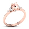 Thumbnail Image 3 of Diamond & Morganite Engagement Ring 1/6 ct tw Oval, Marquise & Round -cut 10K Rose Gold