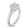 Diamond GIA-graded Engagement Ring 1-1/8 ct tw Princess/Round 14K White Gold