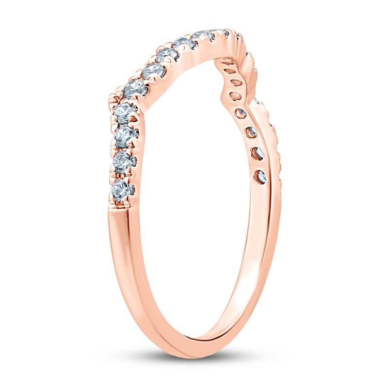 Diamond Wedding Band 1/4 ct tw Round-cut 14K Rose Gold