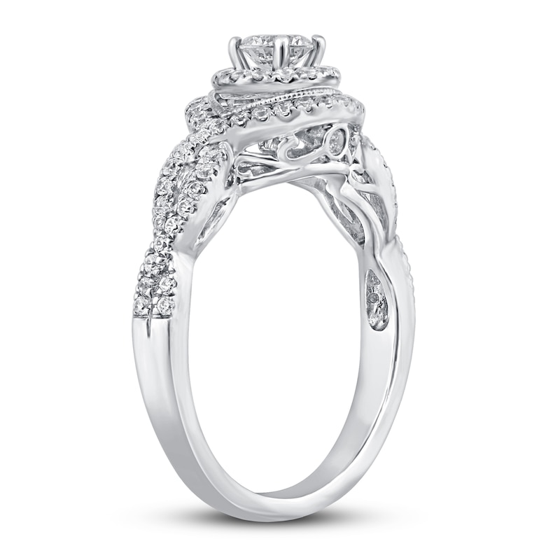 Diamond Engagement Ring 5/8 ct tw Round-Cut 14K White Gold