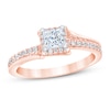 Thumbnail Image 0 of Diamond Engagement Ring 3/4 ct tw Princess & Round 14K Rose Gold