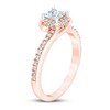 Thumbnail Image 1 of Diamond Engagement Ring 3/4 ct tw Princess & Round 14K Rose Gold