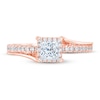 Thumbnail Image 2 of Diamond Engagement Ring 3/4 ct tw Princess & Round 14K Rose Gold