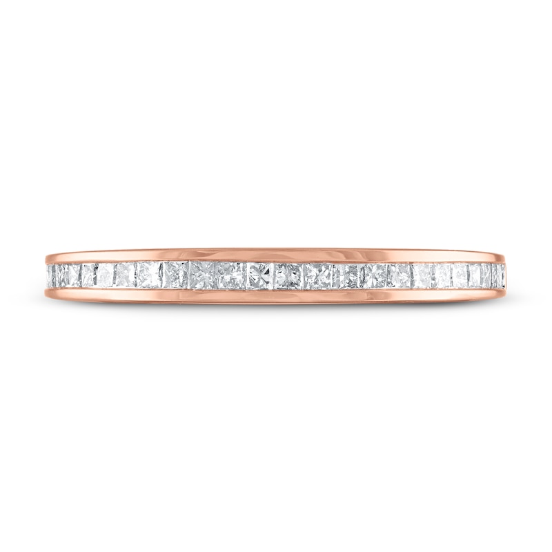 Main Image 3 of Now + Forever Diamond Wedding Band 1/3 ct tw Princess-cut 14K Rose Gold