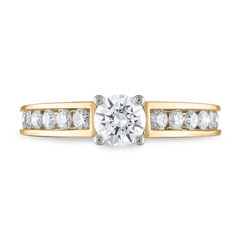 Diamond Engagement Ring 1-1/4 ct tw Round-cut 14K Yellow Gold