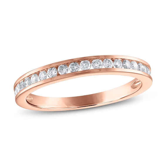 Diamond Wedding Band 1/3 ct tw Round-cut 14K Rose Gold | Kay