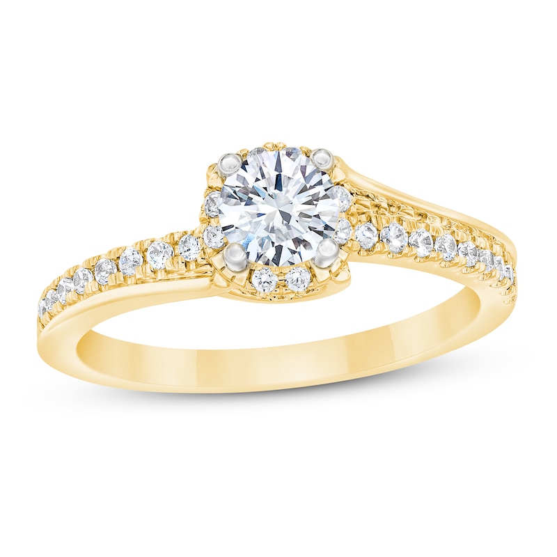 Main Image 1 of Now + Forever Diamond Engagement Ring 3/4 ct tw Round-cut 14K Yellow Gold