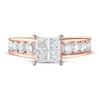 Thumbnail Image 2 of Diamond Engagement Ring 1-7/8 ct tw Princess & Round 14K Rose Gold