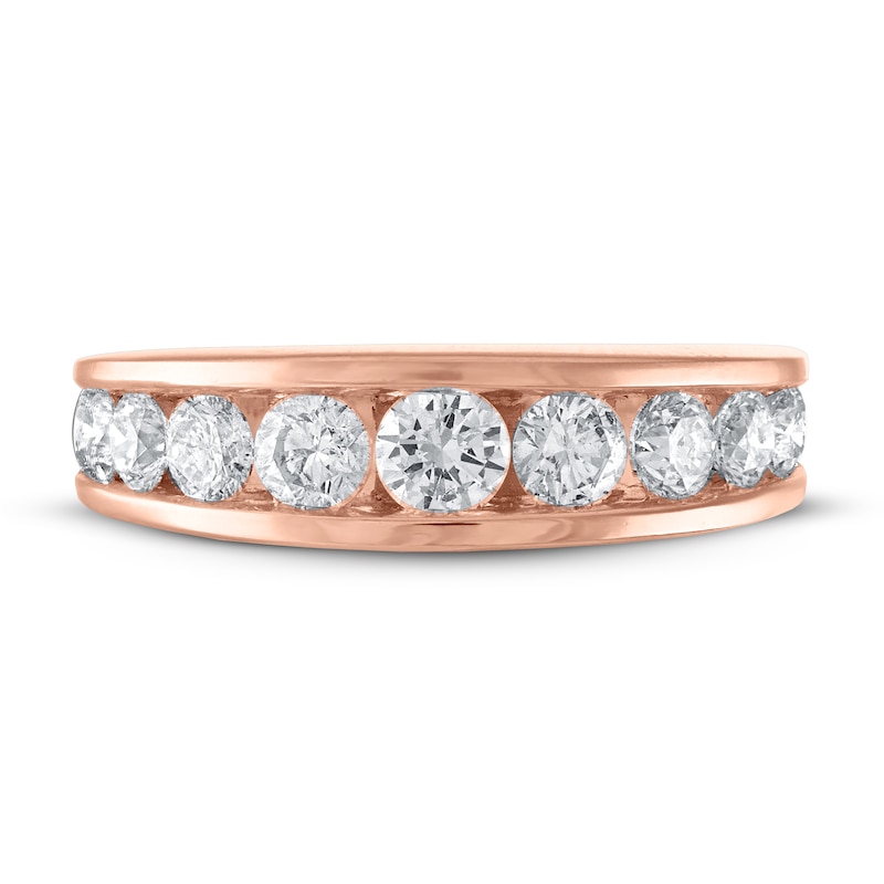 Main Image 3 of Now + Forever Diamond Wedding Band 1-1/5 ct tw Round-cut 14K Rose Gold