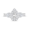 Thumbnail Image 3 of Memories Moments Magic Diamond Engagement Ring 7/8 ct tw Pear & Round-Cut 14K White Gold