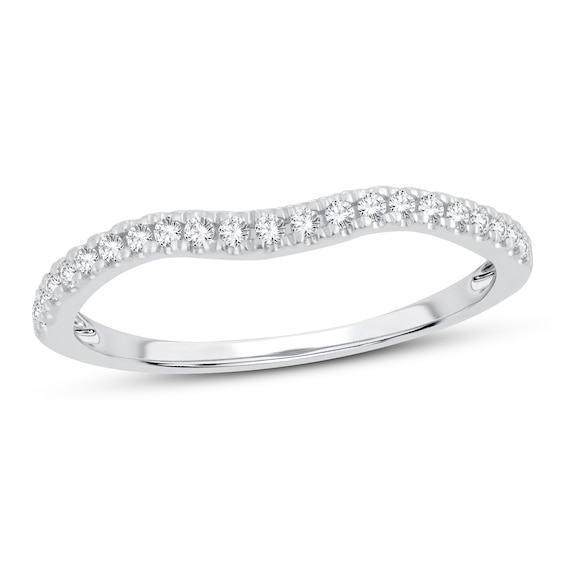 Now + Forever Diamond Wedding Band 1/8 ct tw Round-Cut 14K White Gold