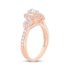 Diamond Engagement Ring 7/8 ct tw Pear & Round-Cut 14K Rose Gold