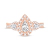 Thumbnail Image 3 of Memories Moments Magic Diamond Engagement Ring 7/8 ct tw Pear & Round-Cut 14K Rose Gold