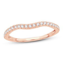 Now + Forever Diamond Wedding Band 1/8 ct tw Round-Cut 14K Rose Gold